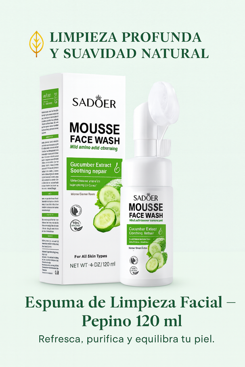 Espuma de Limpieza Facial – Pepino 120 ml | Sadoer